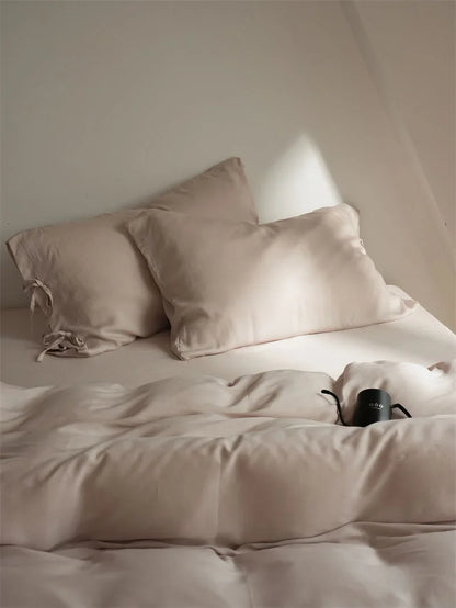 Silky Soft Tie Closure Tencel Bedding Set