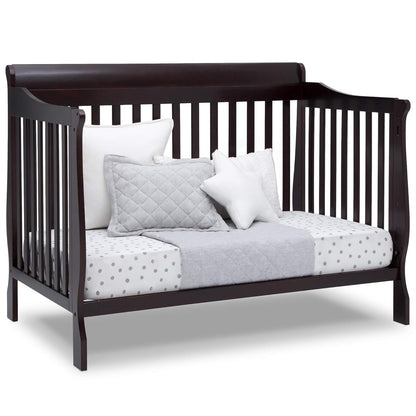 Canton Deluxe 6-In-1 Convertible Crib, Dark Chocolate Baby Products Cribs Furniture Infant & Toddler Beds Nursery