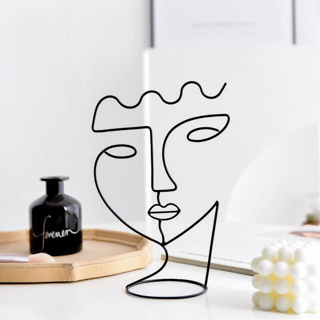 Face Art Outline Wire Decor AESTHETIC_Art Hoe AESTHETIC_Boho