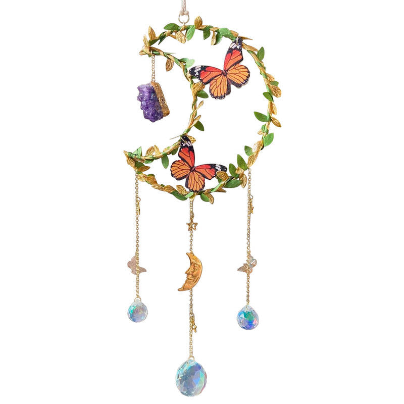 Fairy Butterfly Moon Suncatcher AESTHETIC_Fairycore AESTHETIC_Witchcore SUB CATEGORY_Suncatchers