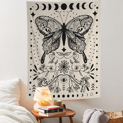 Moon Butterfly Tapestry AESTHETIC_Fairycore fairy SUB CATEGORY_Tapestries