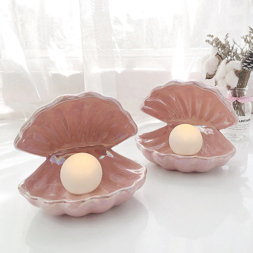 Fairy Shell Pearl Night Lamp AESTHETIC_Danish Pastel AESTHETIC_Soft Girl pearl seashell SUB CATEGORY_Ambient Lighting SUB CATEGORY_Desk Accessories