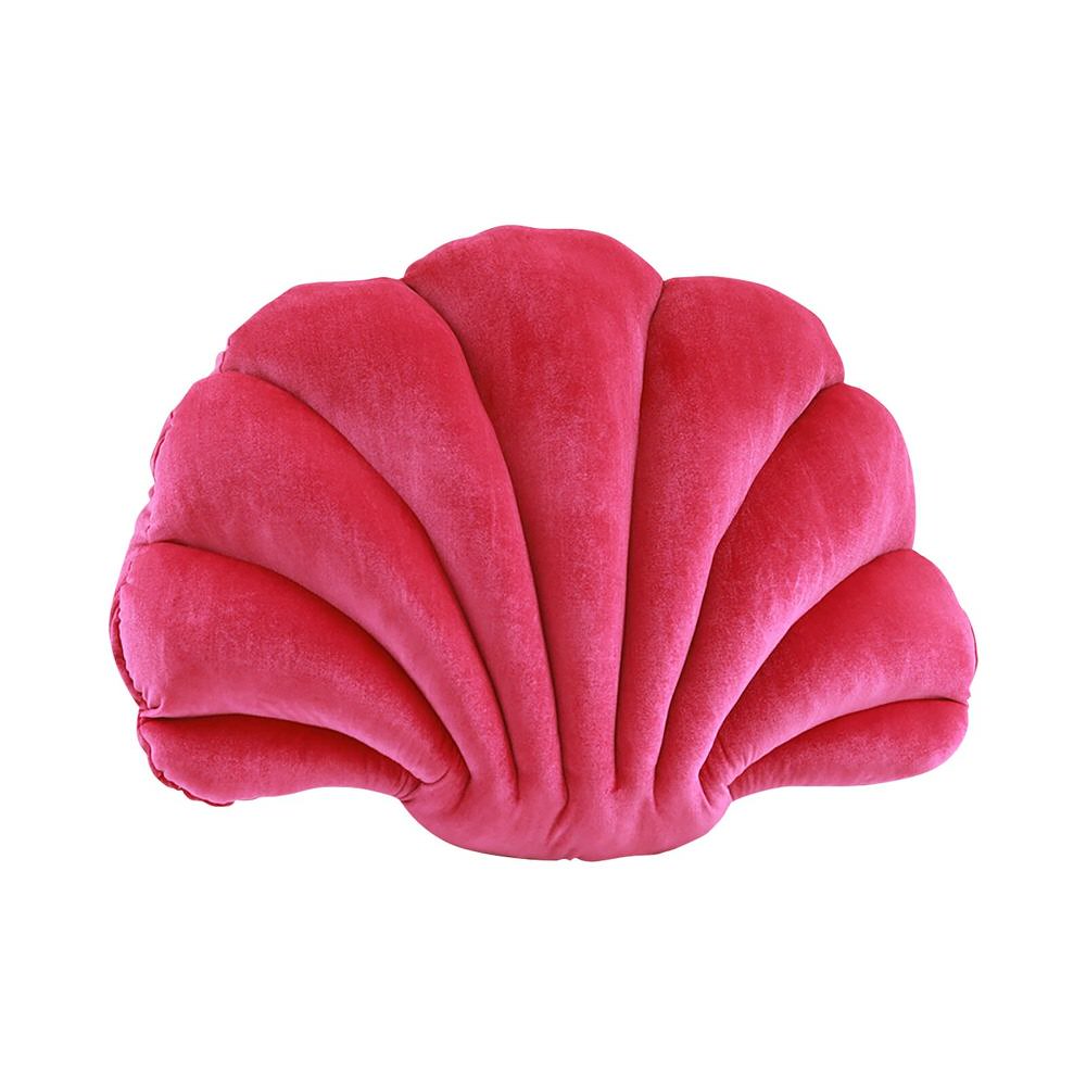 Sea Shell Velvet Throw Pillow AESTHETIC_Danish Pastel cushion plush plushies seashell SUB CATEGORY_Decorative Pillows