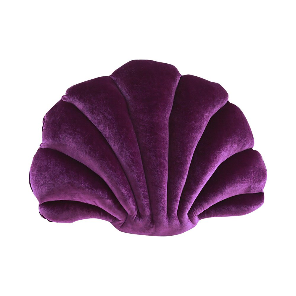 Sea Shell Velvet Throw Pillow AESTHETIC_Danish Pastel cushion plush plushies seashell SUB CATEGORY_Decorative Pillows