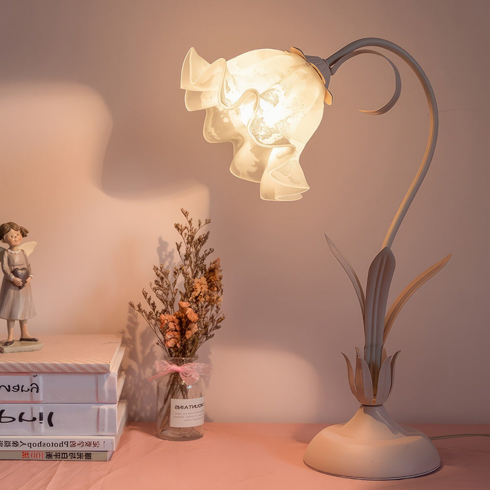 Lampe de bureau Fairycore à fleurs de cloche