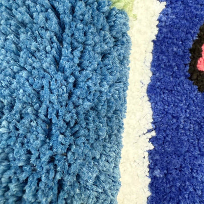 Tapis décoratif touffeté avec fausse fenêtre