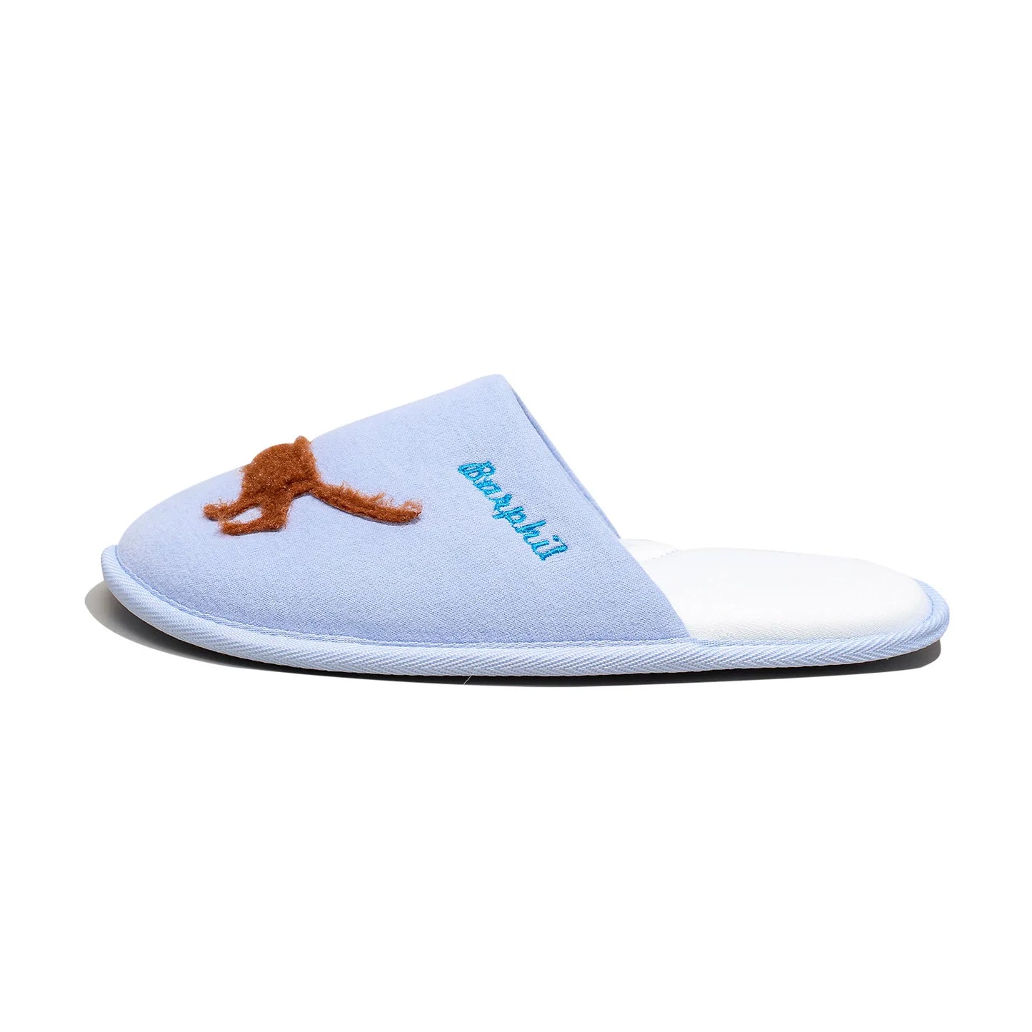 Plush Embroidered Dachshund Slides Polyester House Slippers
