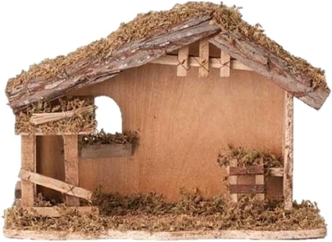 Fontanini by Roman, Stable with a Ladder, 5" Collection, Nativity Stable Home & Kitchen Nativity Seasonal Décor Tabletop Scenes