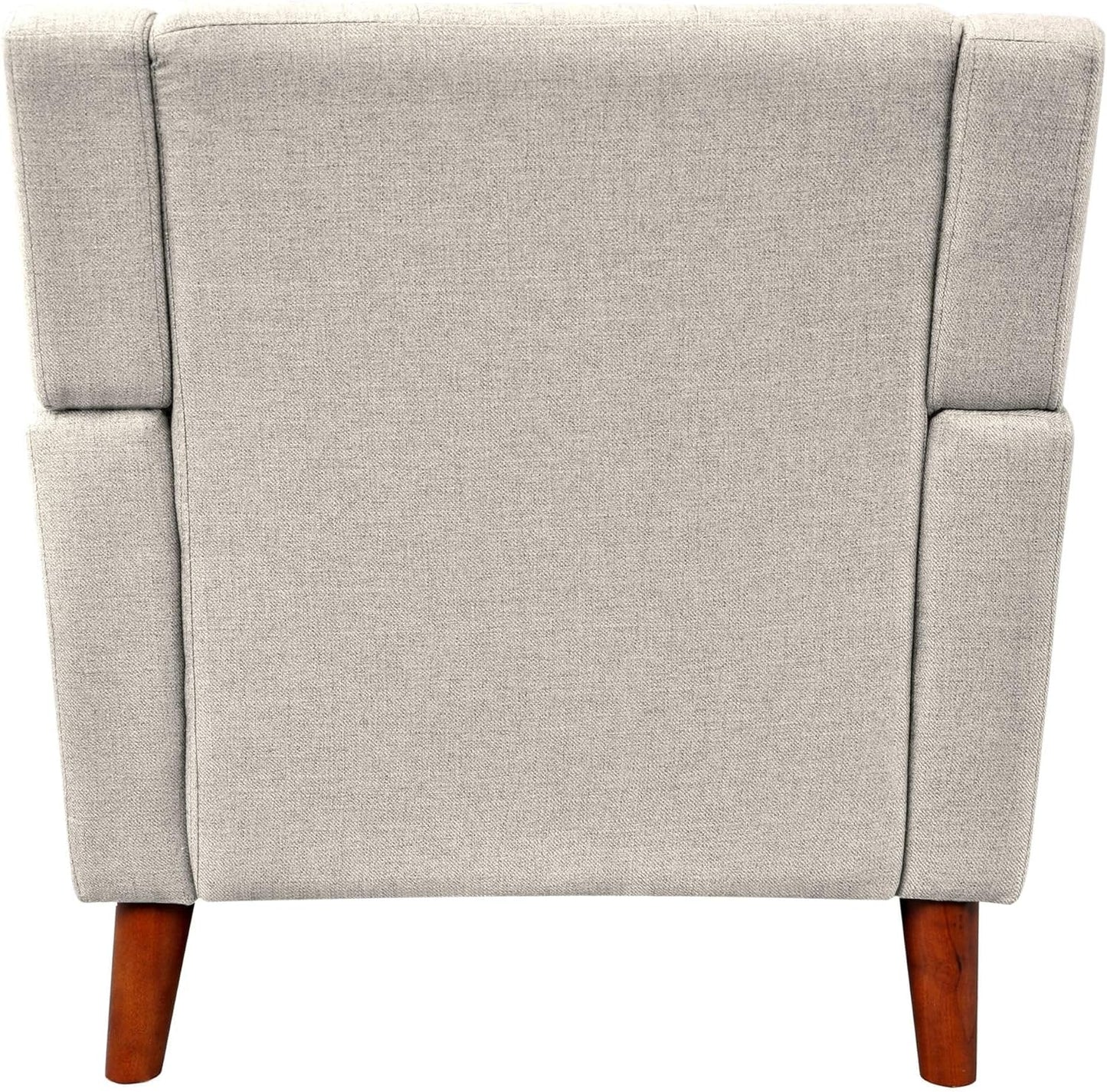 Christopher Knight Home Evelyn Mid Century Modern Fabric Arm Chair and Loveseat Set, Beige, Walnut Furniture Home & Kitchen Living Room Furniture Living Room Sets