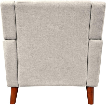 Christopher Knight Home Evelyn Mid Century Modern Fabric Arm Chair and Loveseat Set, Beige, Walnut Furniture Home & Kitchen Living Room Furniture Living Room Sets