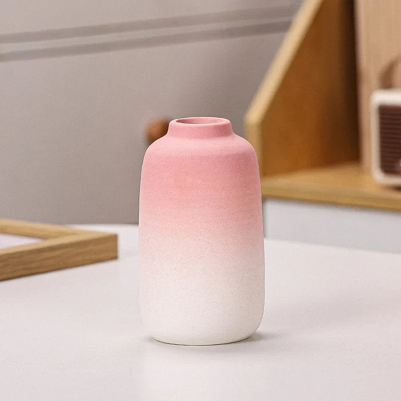 Pastel Ombre Frosted Ceramic Bud Vase