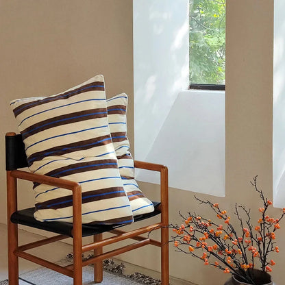 Plush Bold Striped Velvet Bedding Set