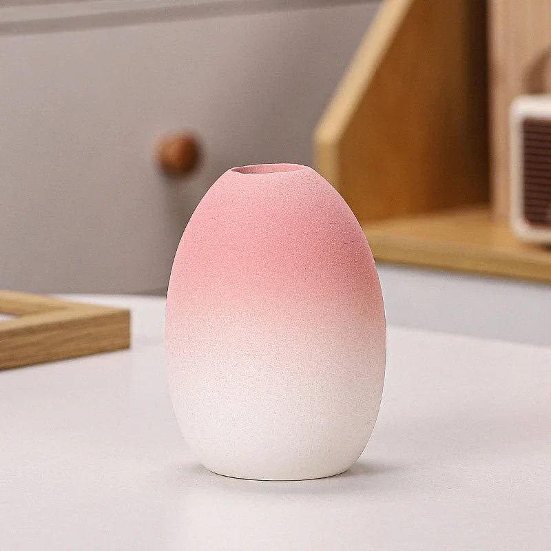 Pastel Ombre Frosted Ceramic Bud Vase