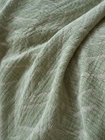 Soft Crinkled Geometric Washed Cotton Bedding Set
