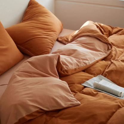 Ultra-Soft Reversible Dual-Tone Jersey Cotton Bedding Set