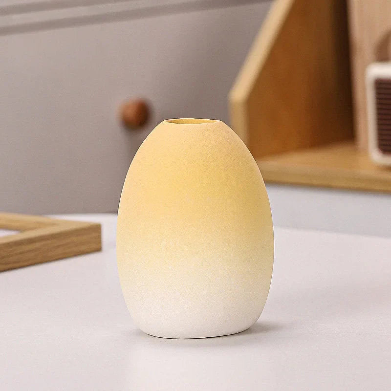 Pastel Ombre Frosted Ceramic Bud Vase