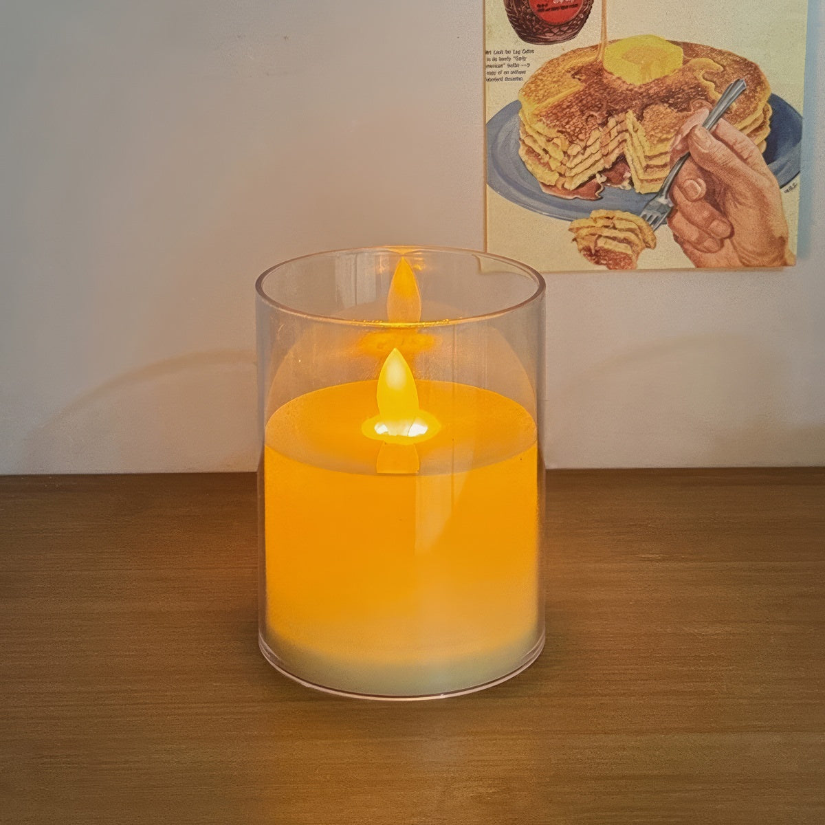 Warm Glow LED Glass Candles
