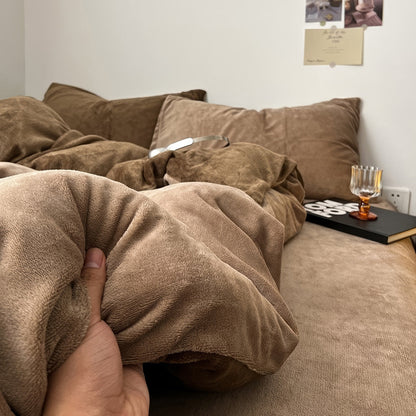 Fluffy Fleece Winter Bedding Set