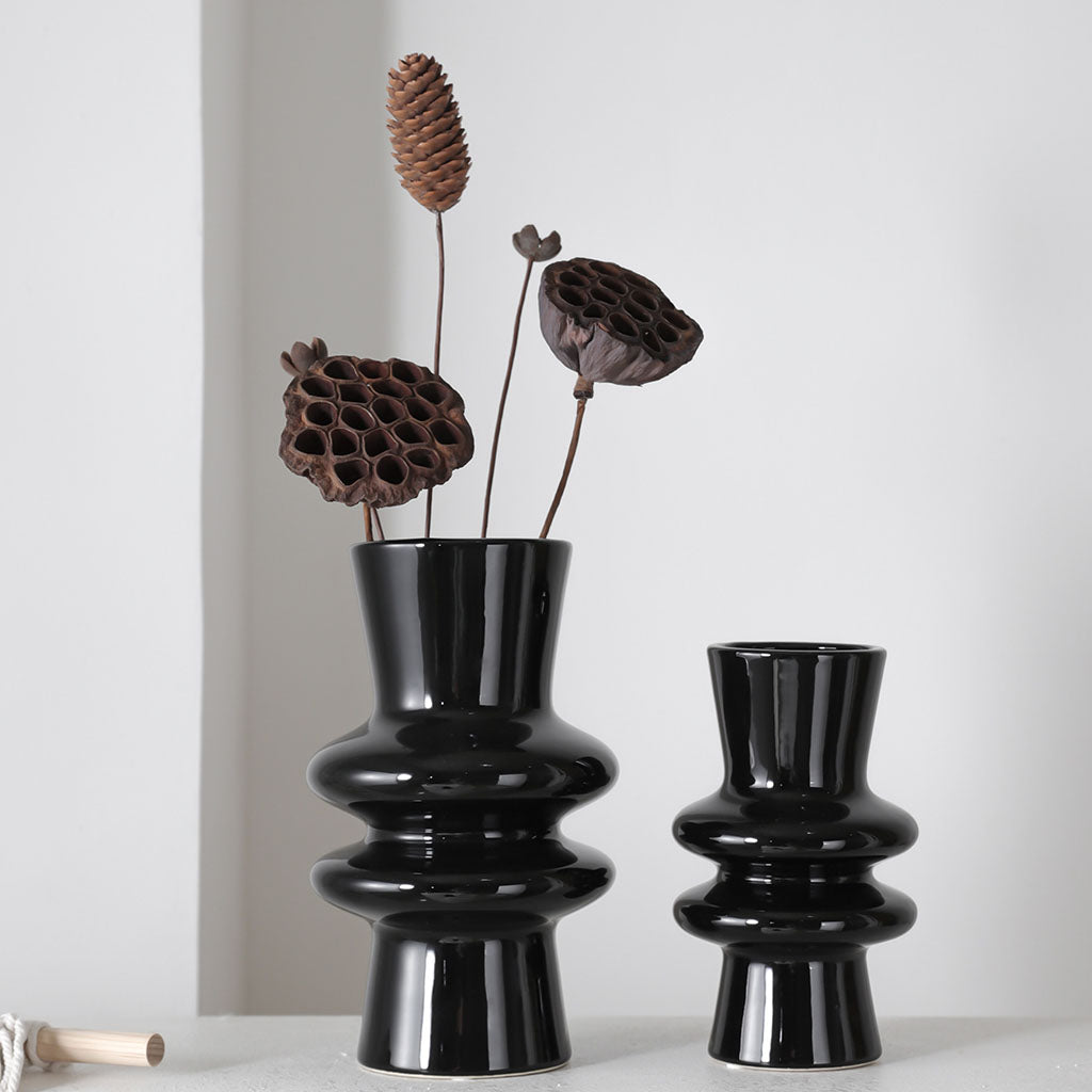 French Modern Sculpted Ceramic Vase