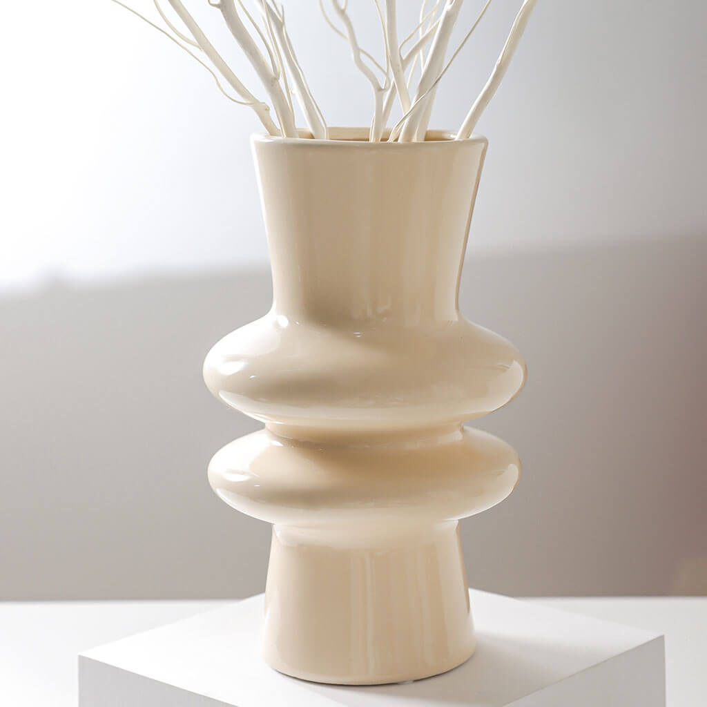 French Modern Sculpted Ceramic Vase