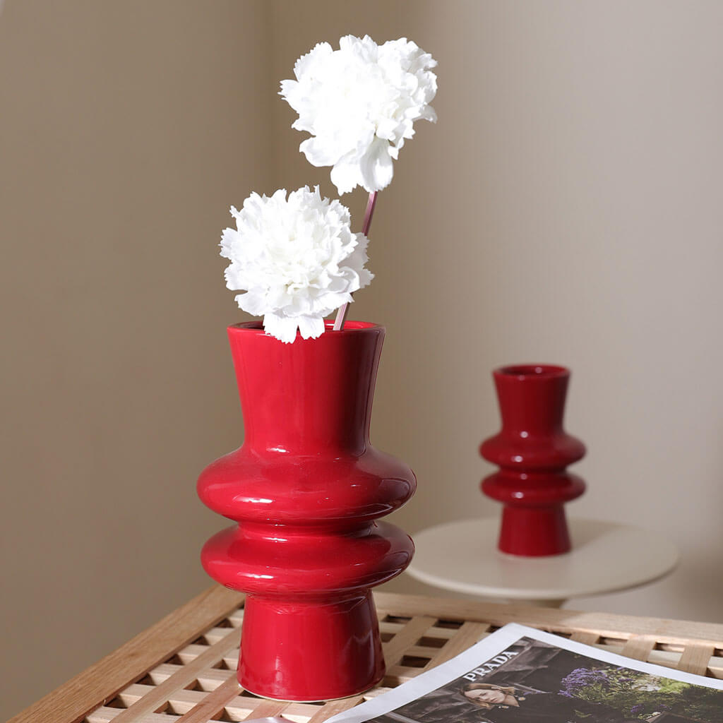 French Modern Sculpted Ceramic Vase