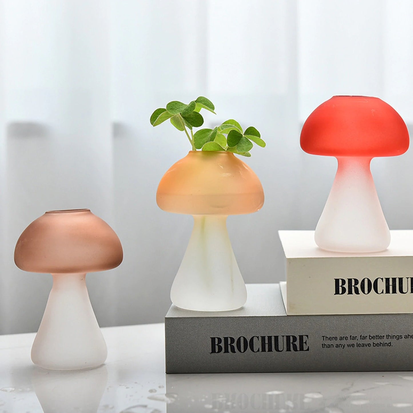 Mushroom Shaped Frosted Glass Vase fairy fairycore SUB CATEGORY_Vases