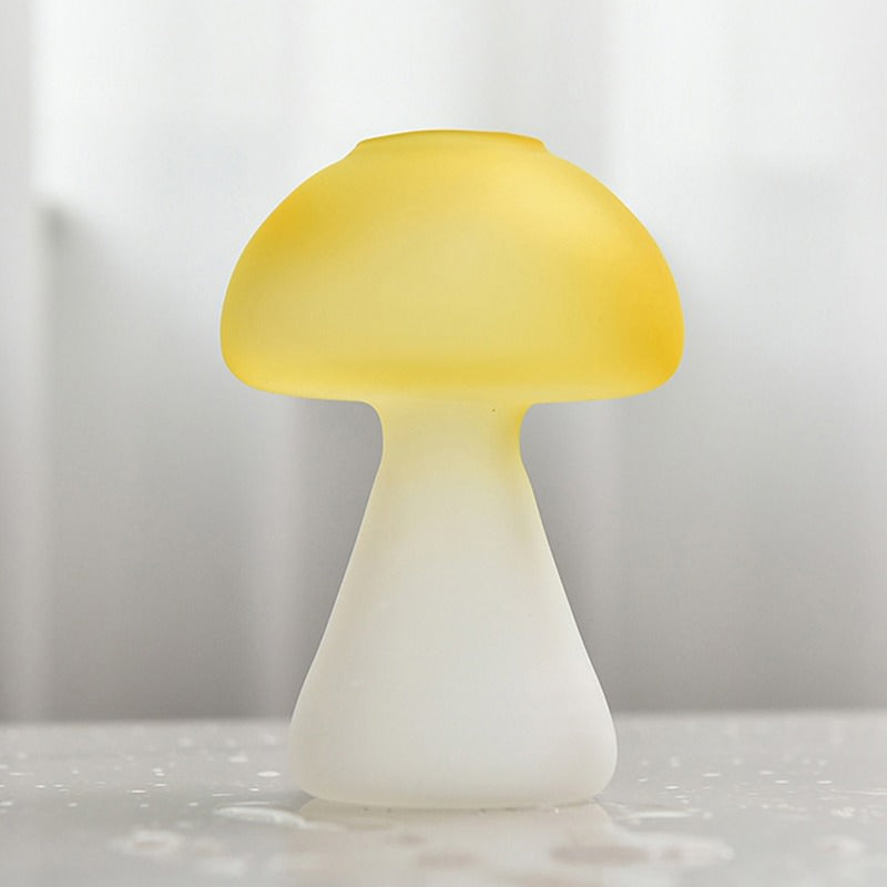 Mushroom Shaped Frosted Glass Vase fairy fairycore SUB CATEGORY_Vases