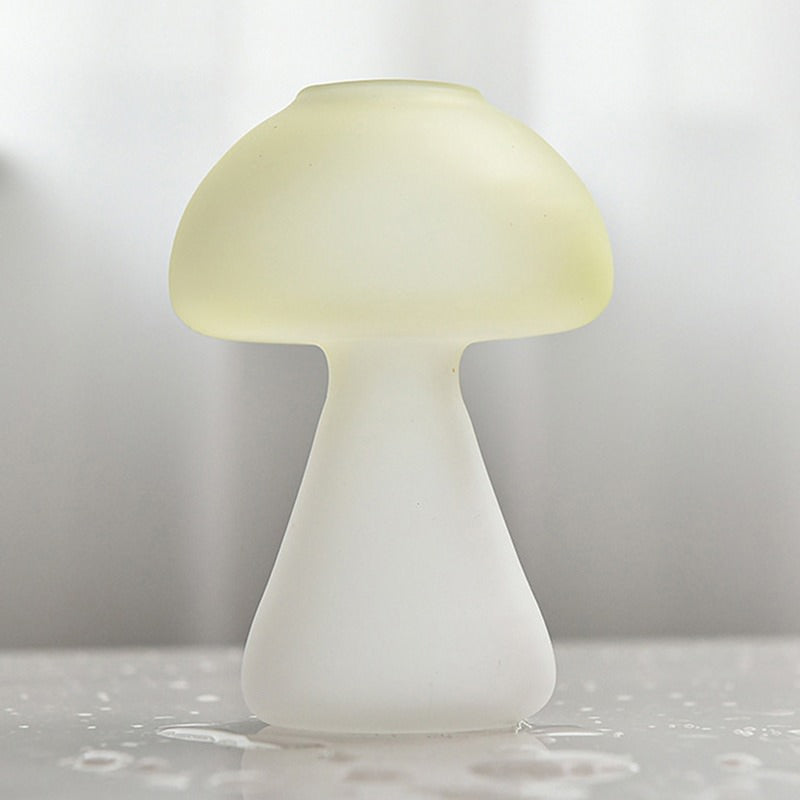 Mushroom Shaped Frosted Glass Vase fairy fairycore SUB CATEGORY_Vases