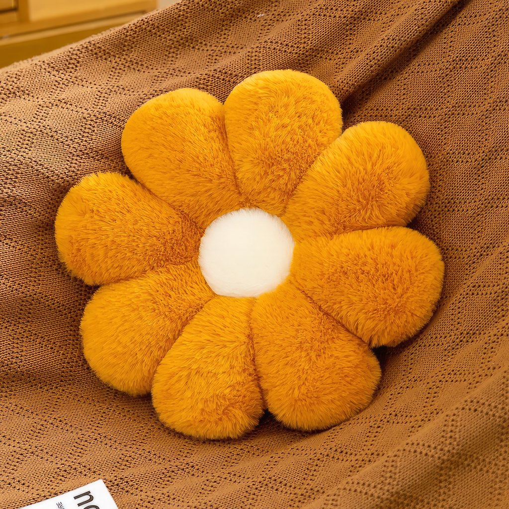 Furry Flower Fall Plush Pillow