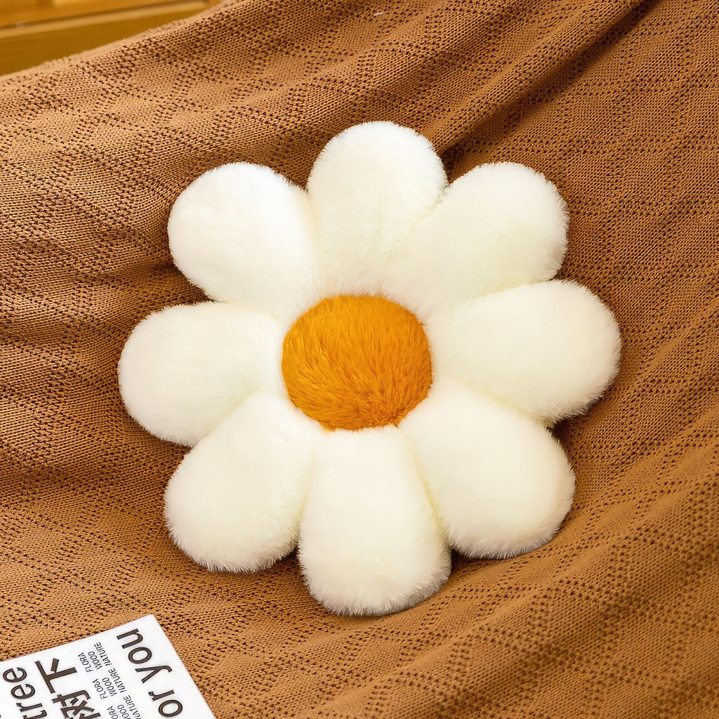 Furry Flower Fall Plush Pillow