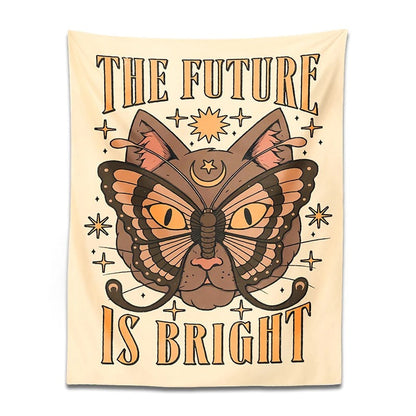 The Cat Future is Bright Tapestry cats mystery tarot witchy