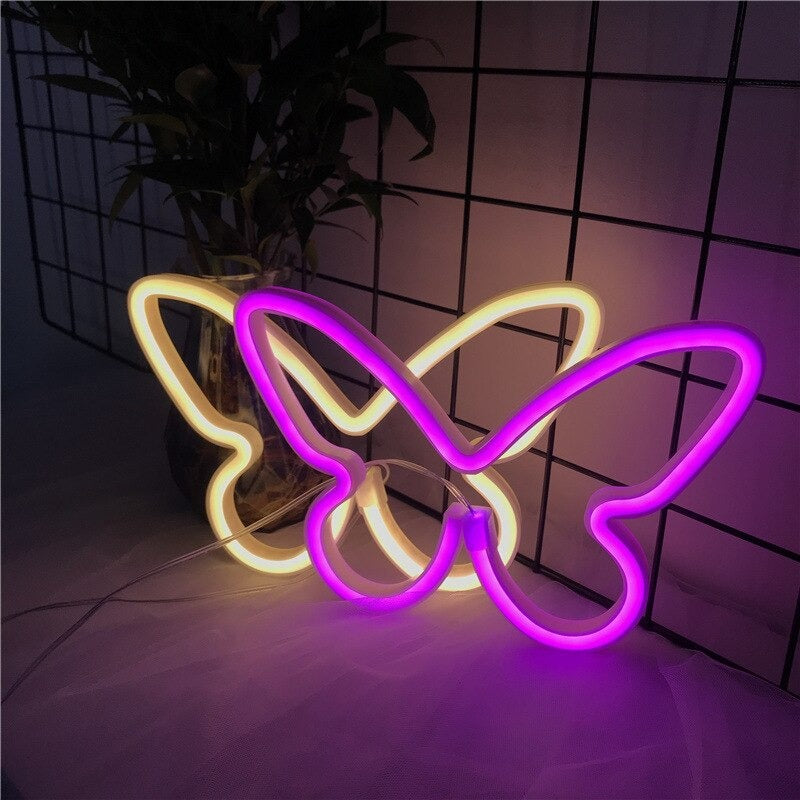 Butterfly Wall Neon Sign AESTHETIC_eGirl AESTHETIC_Indie SUB CATEGORY_Neon Signs