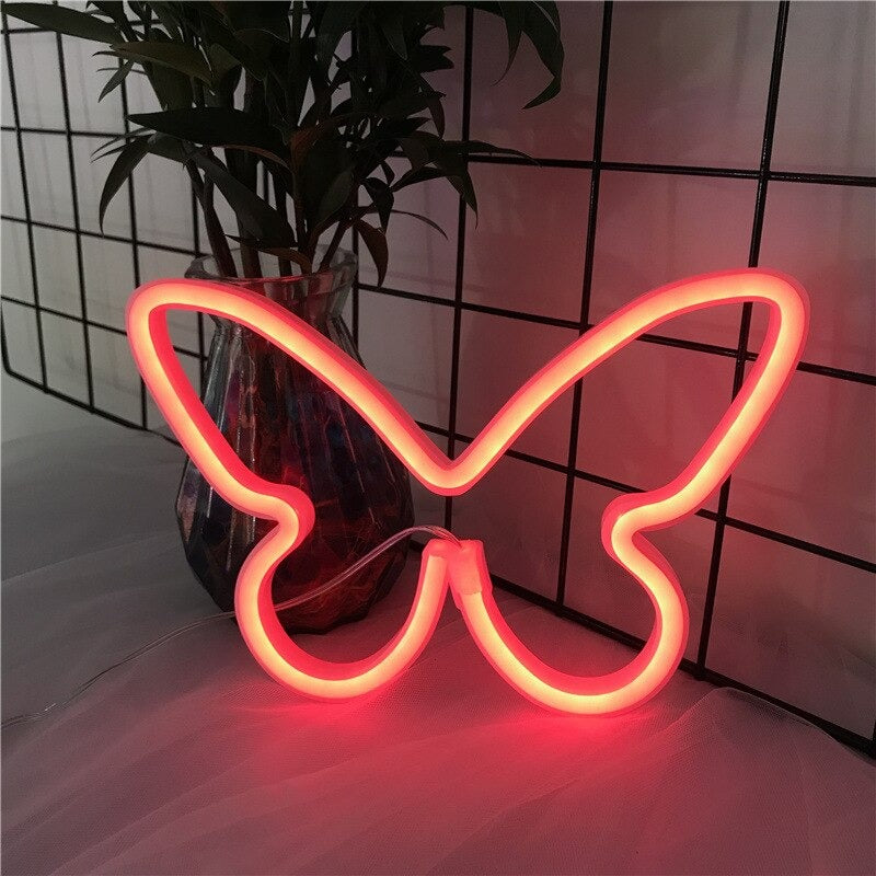 Butterfly Wall Neon Sign AESTHETIC_eGirl AESTHETIC_Indie SUB CATEGORY_Neon Signs