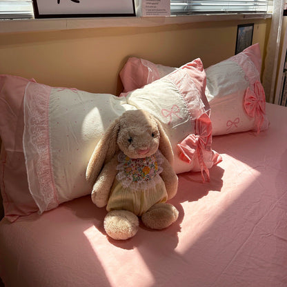 Giant Bow Coquette Aesthetic Bedding Set