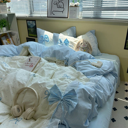 Giant Bow Coquette Aesthetic Bedding Set