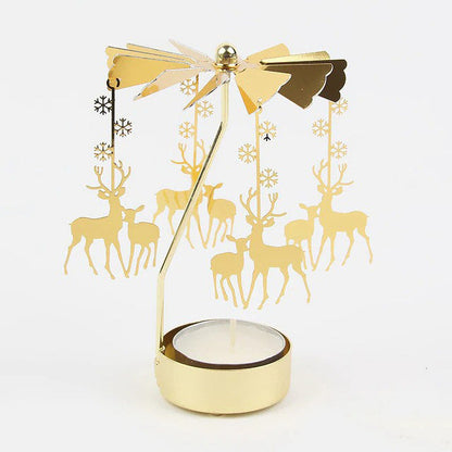 Golden Carousel Candle Holder candle holder set candleholder rotating tealight