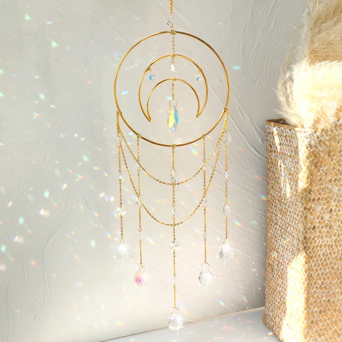 Crying Moon Crystal Suncatcher AESTHETIC_Fairycore AESTHETIC_Witchcore light catcher lightcatcher SUB CATEGORY_Suncatchers sun catcher