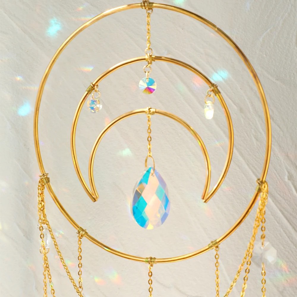 Crying Moon Crystal Suncatcher AESTHETIC_Fairycore AESTHETIC_Witchcore light catcher lightcatcher SUB CATEGORY_Suncatchers sun catcher