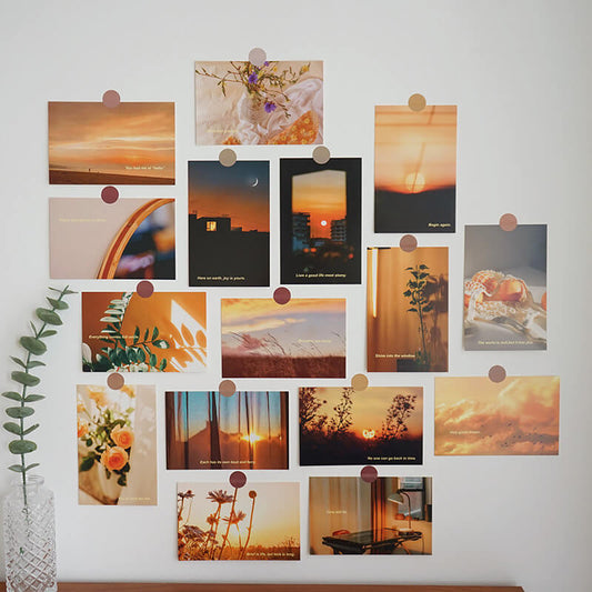 Golden Hour Wall Collage Postcards