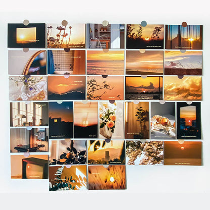 Golden Hour Wall Collage Postcards