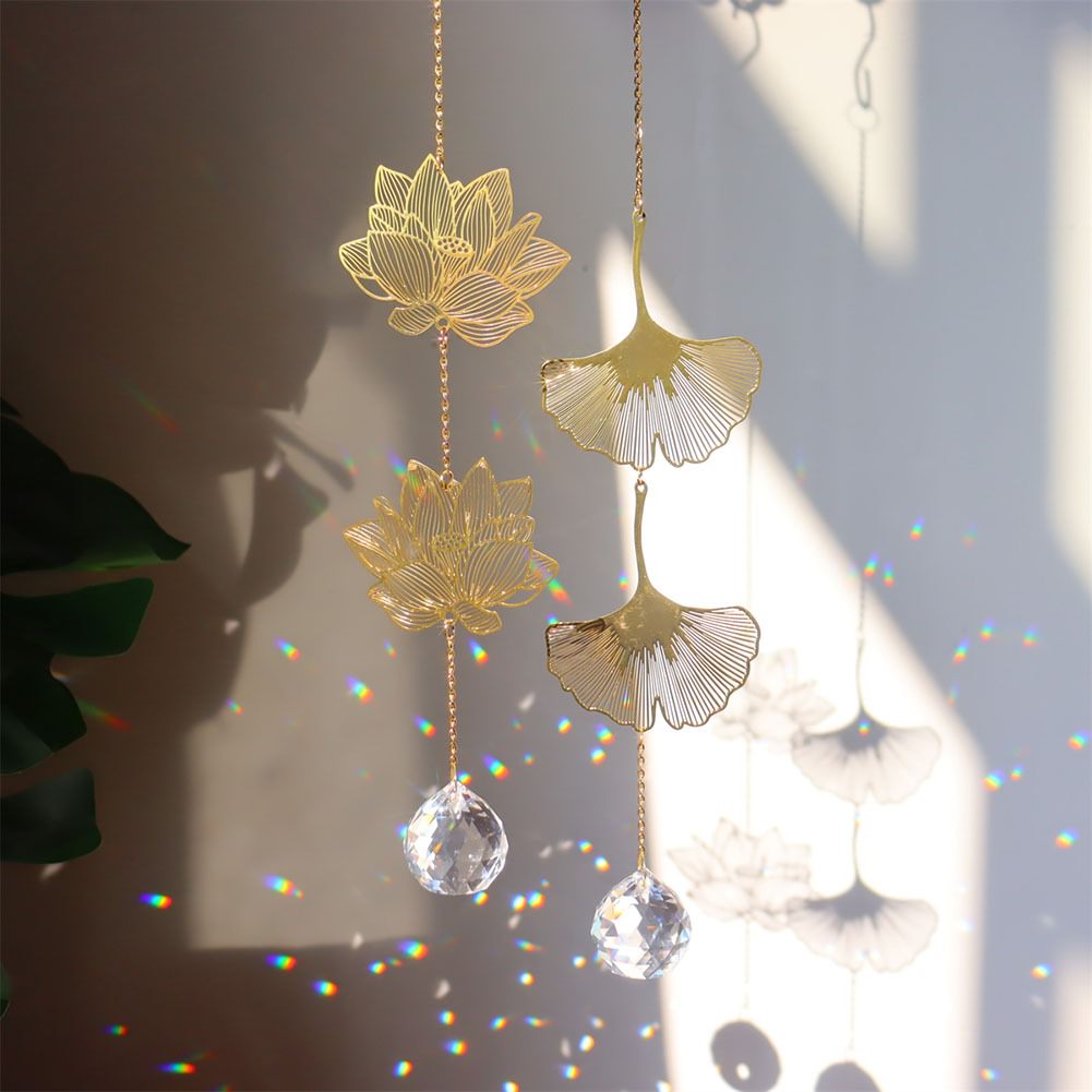 Golden Leaves Crystal Suncatcher SUB CATEGORY_Suncatchers