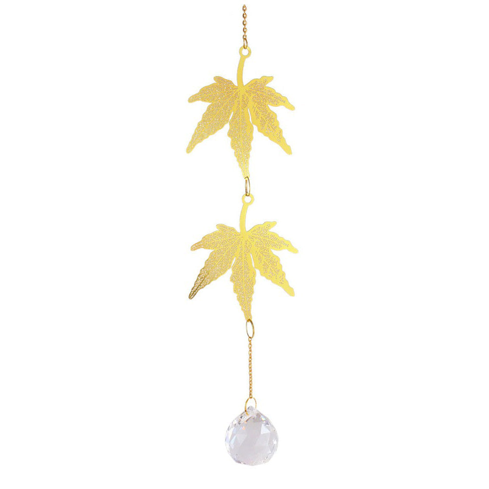 Golden Leaves Crystal Suncatcher SUB CATEGORY_Suncatchers