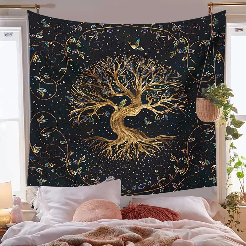 Golden Tree of Life Tapestry