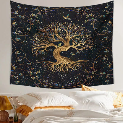 Golden Tree of Life Tapestry