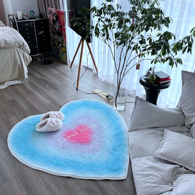 Y2K Heart Shaped Accent Rug