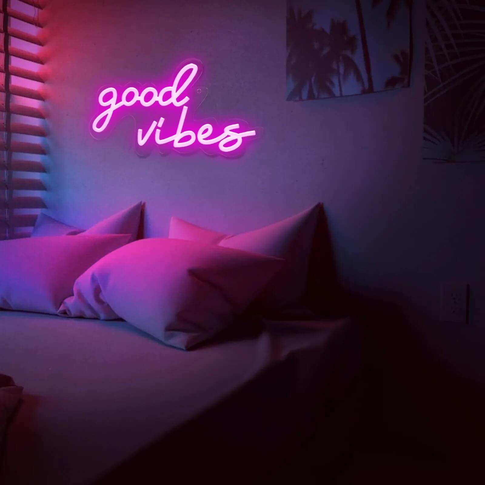 Good Vibes Wall Neon Sign AESTHETIC_eGirl AESTHETIC_Soft Girl SUB CATEGORY_Neon Signs