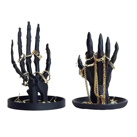 Black Skeleton Hand Jewelry Holder