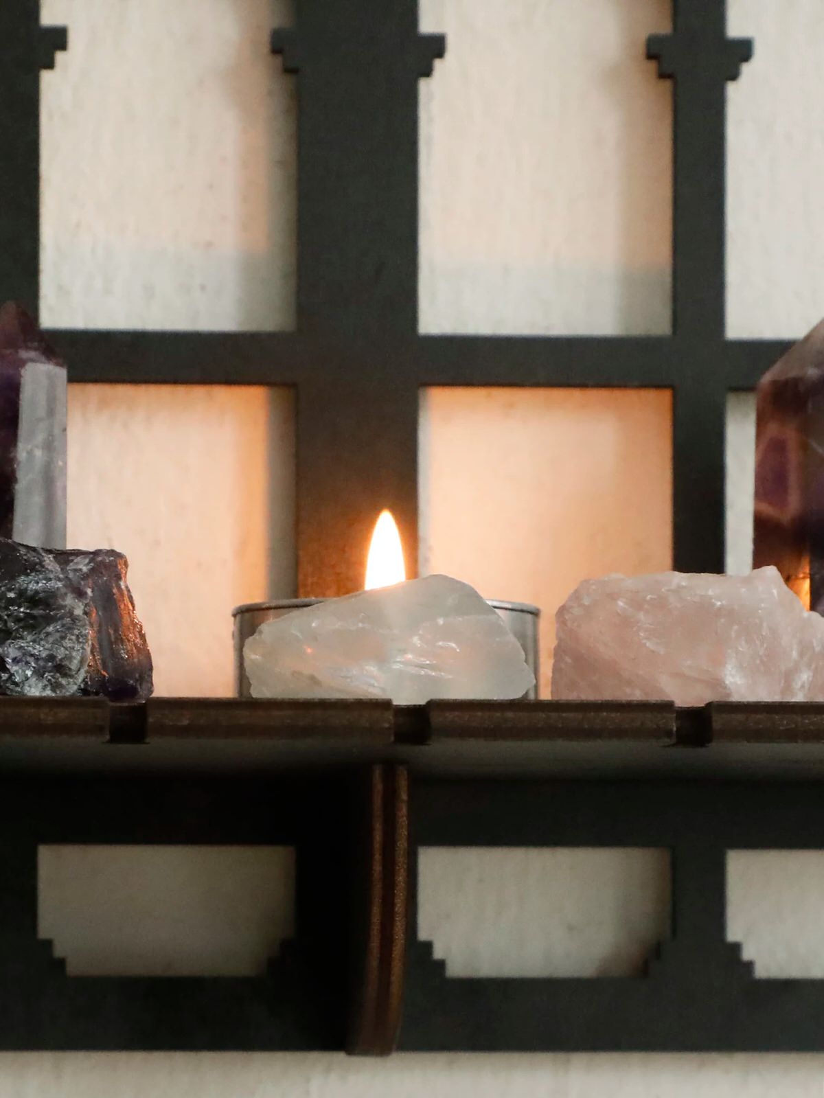 Gothic Arch Wooden Wall Shelf Set