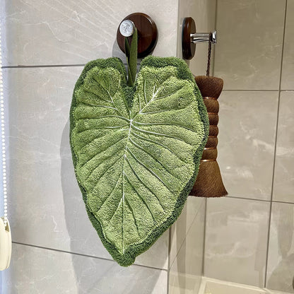 Botanical Leaf Microfiber Hand Towel