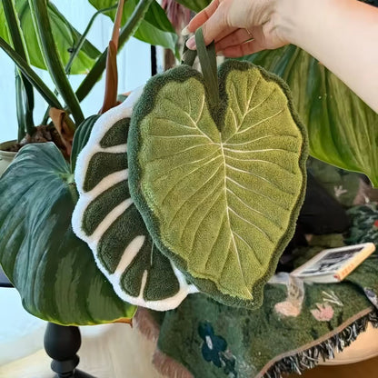 Botanical Leaf Microfiber Hand Towel